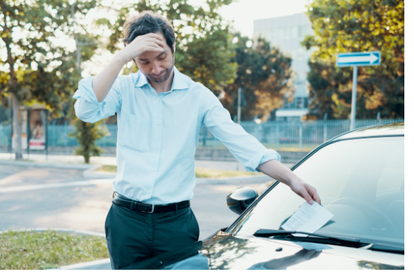 Person getting ticket